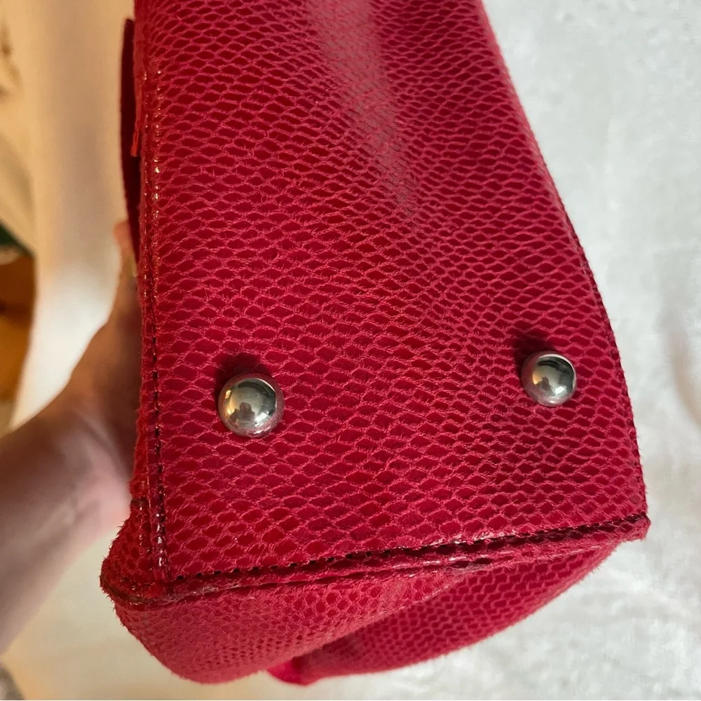 White House Black Market Red Purse Snake‎ print